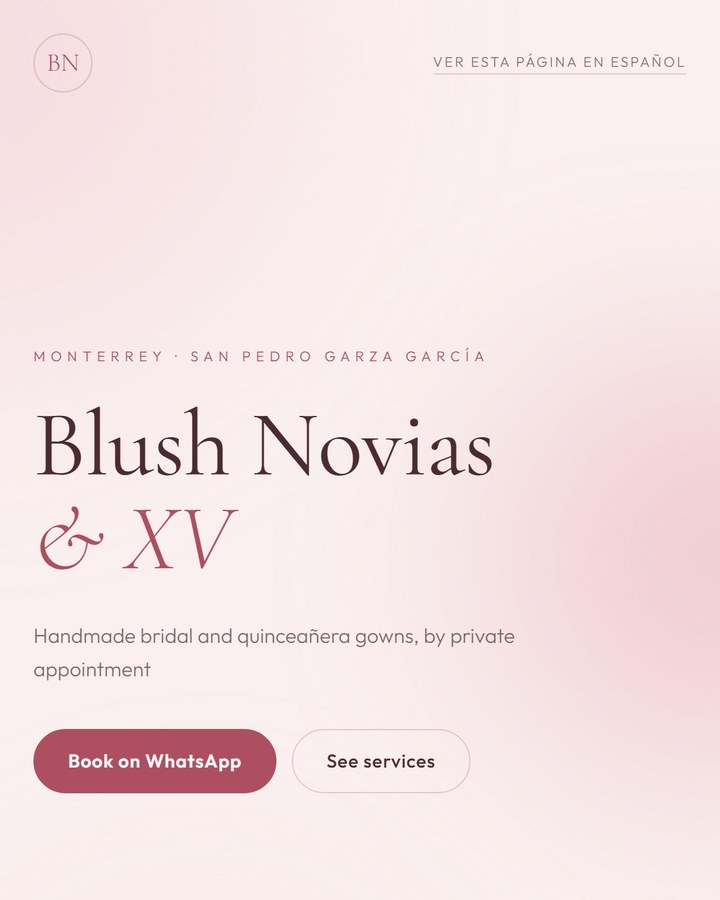ModaLink card in the Blush Couture style