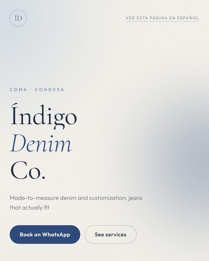ModaLink card in the Denim Indigo style